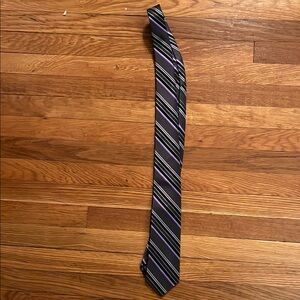 Black and Purple Striped Tie